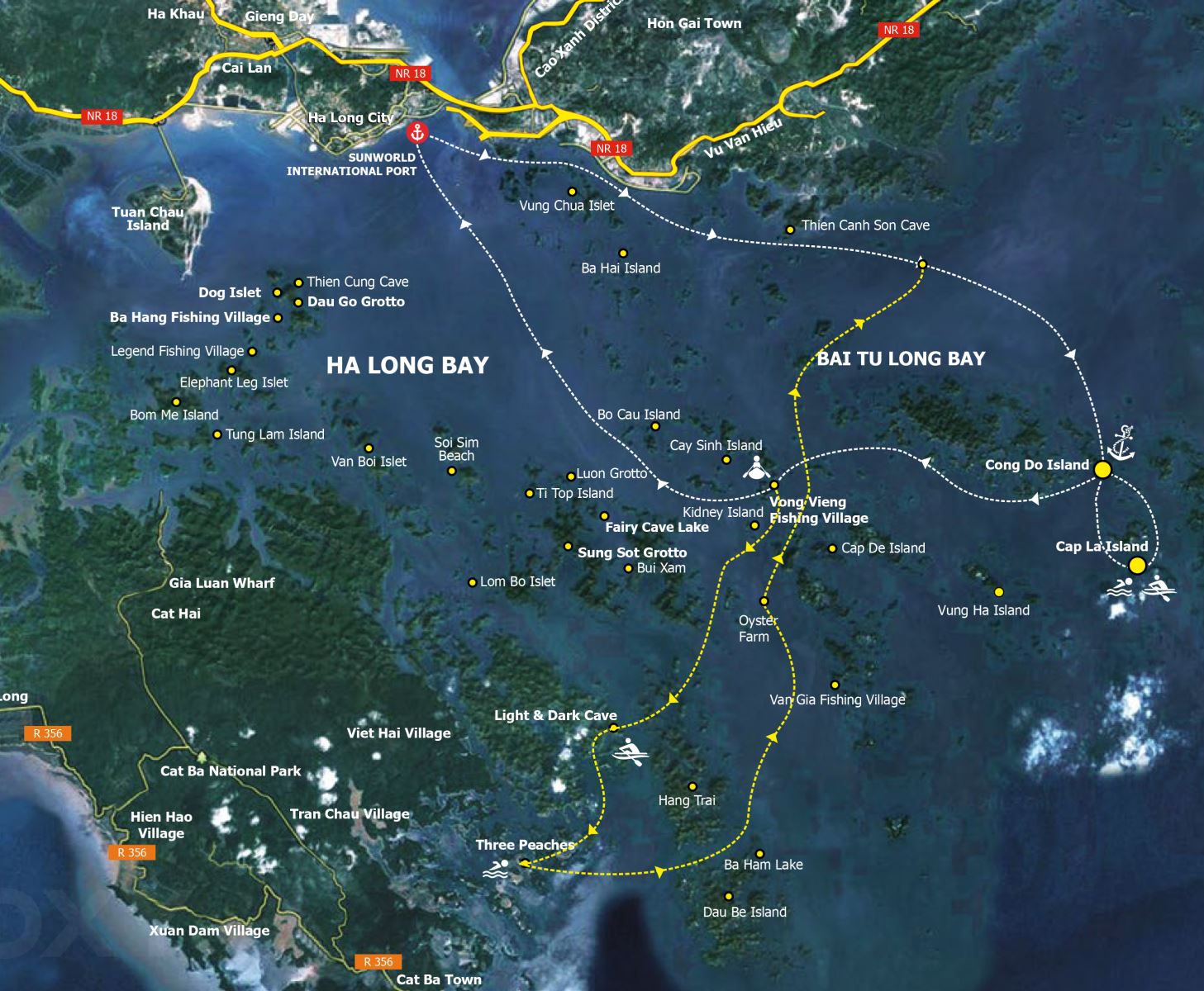Halong bay map